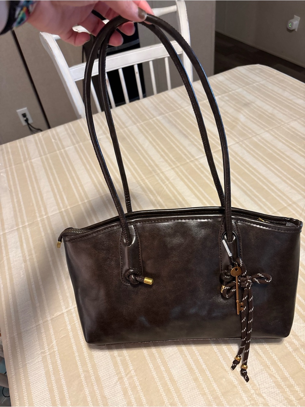 Classic Brown Leatherette Women’s Tote Bag